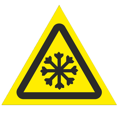 Знак - Осторожно. Холод W17